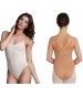 Nude Bodysuit w/ Clear Straps